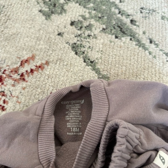 Easy-Peasy Organic Cotton Crewneck Sweatshirt & Joggers Set Size 18 Months - Picture 11 of 11